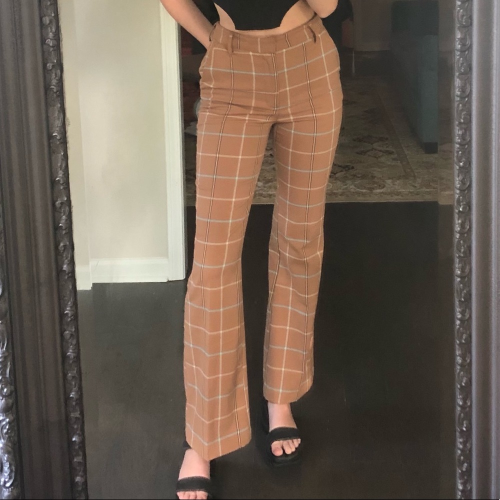 Plaid High Waisted Bell Bottoms